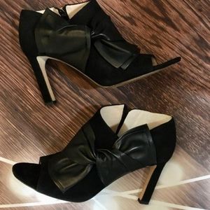 Louise et Cie Idola open toe Black Leather Heeled Boots.